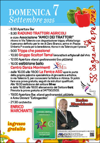 ZERO BRANCO SAGRA DEL PEPERONE 2025 settembre 7