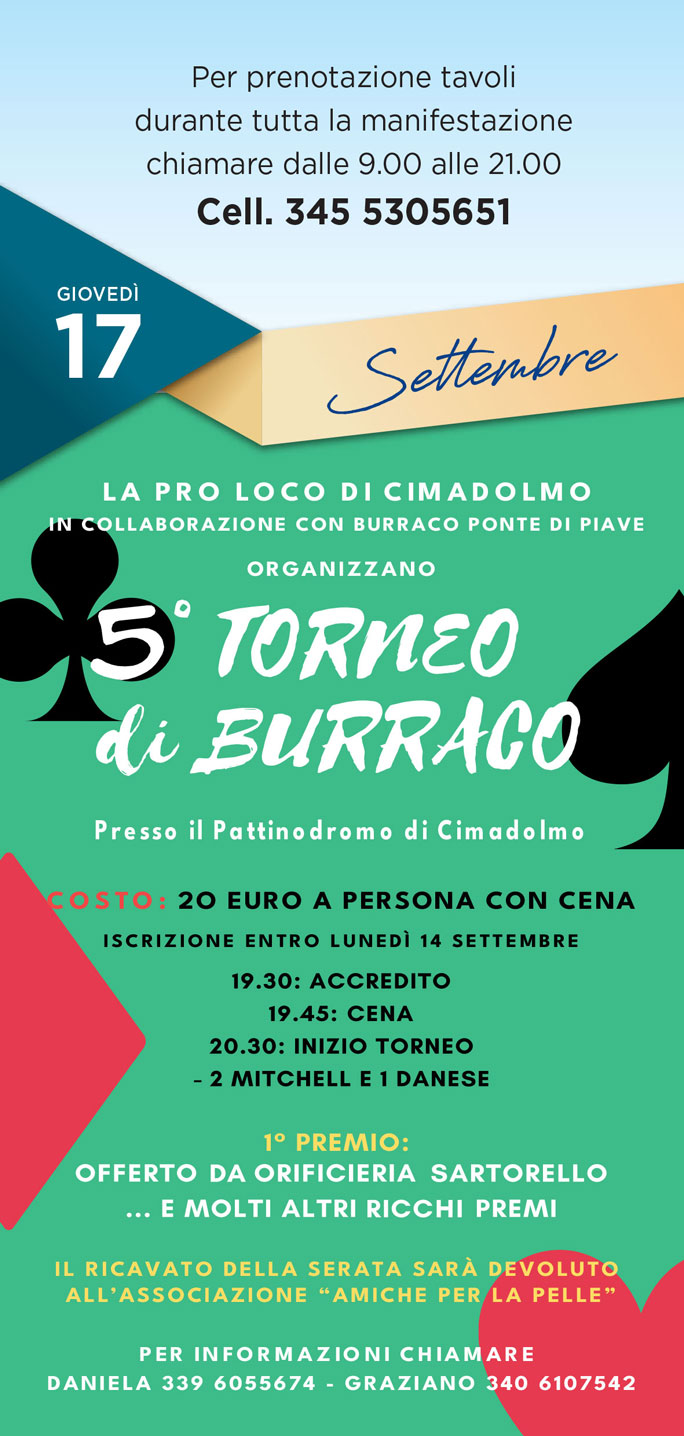 torneo di burraco a cimadolmo