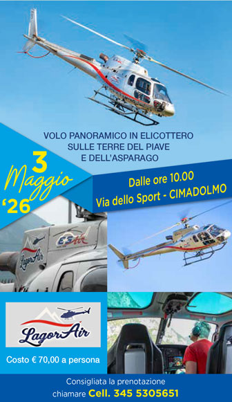 cimadolmo volo panoramico in elicottero
