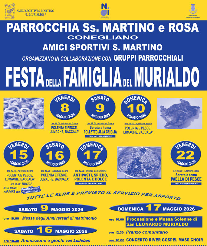 CONEGLIANO FESTA DELLA FAMIGLIA DEL MURIALDO