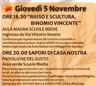 cordignano prealpi in festa  giovedi 5 novembre