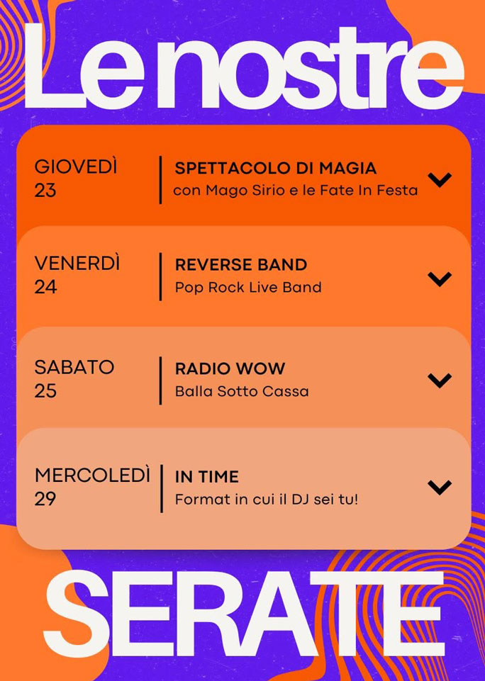 giavera del montello programma serate