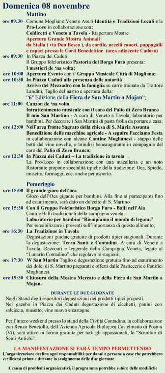 mogliano veneto festa di san martino 8 novembre