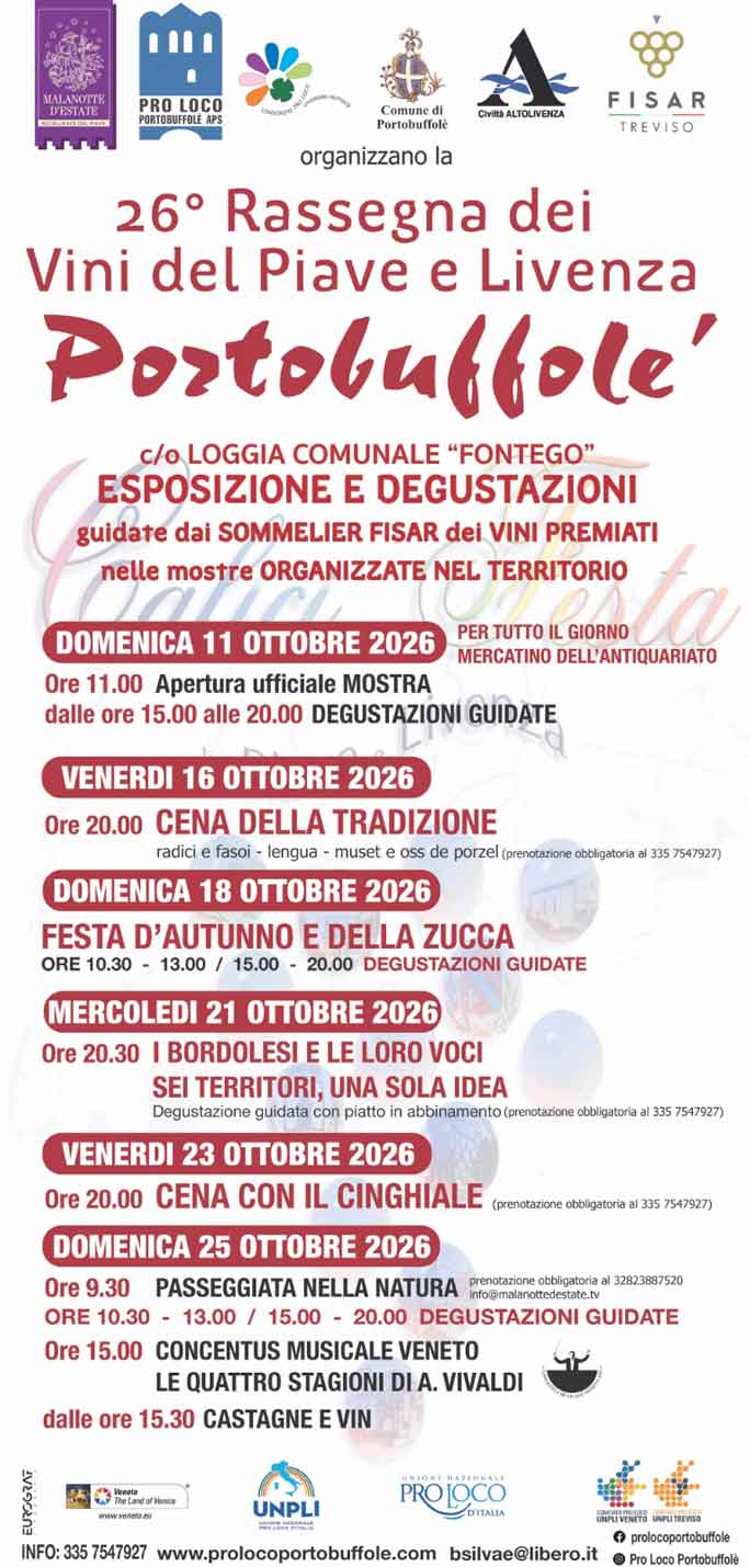 PORTOBUFFOLE' RASSEGNA DEI VINI DEL PIAVE E LIVENZA