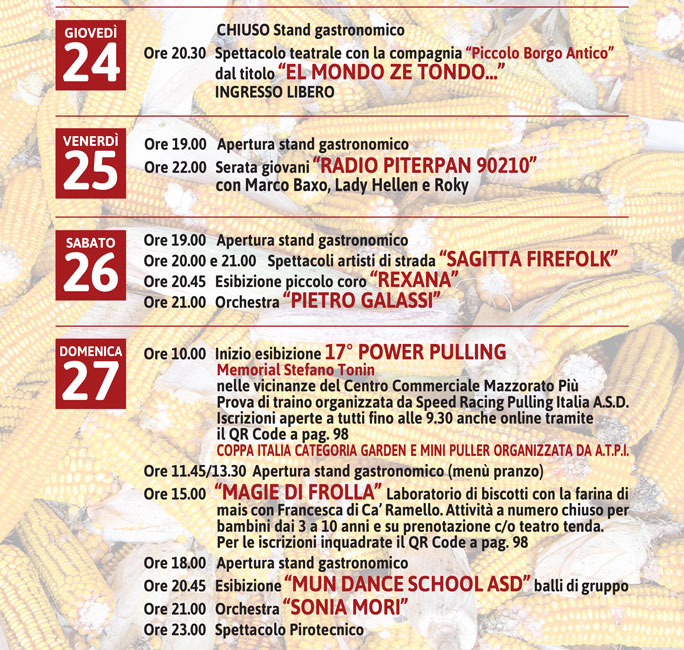 RESANA CASTELMINIO FESTA DEA POENTAprogramma settembre 24 25 26 27