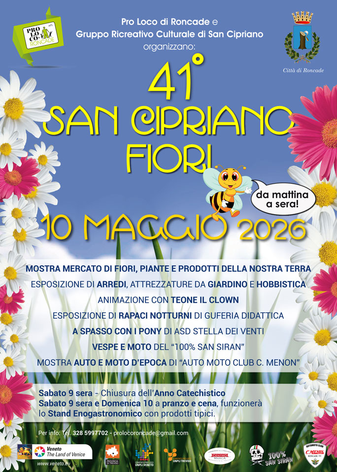 Roncade San Cipriano Fiori Domenica 10 Maggio 2026