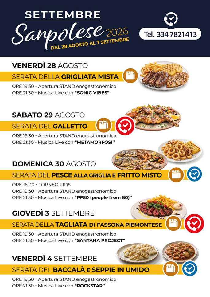SAN POLO DI PIAVE SETTEMBRE SANPOLESE programma agosto