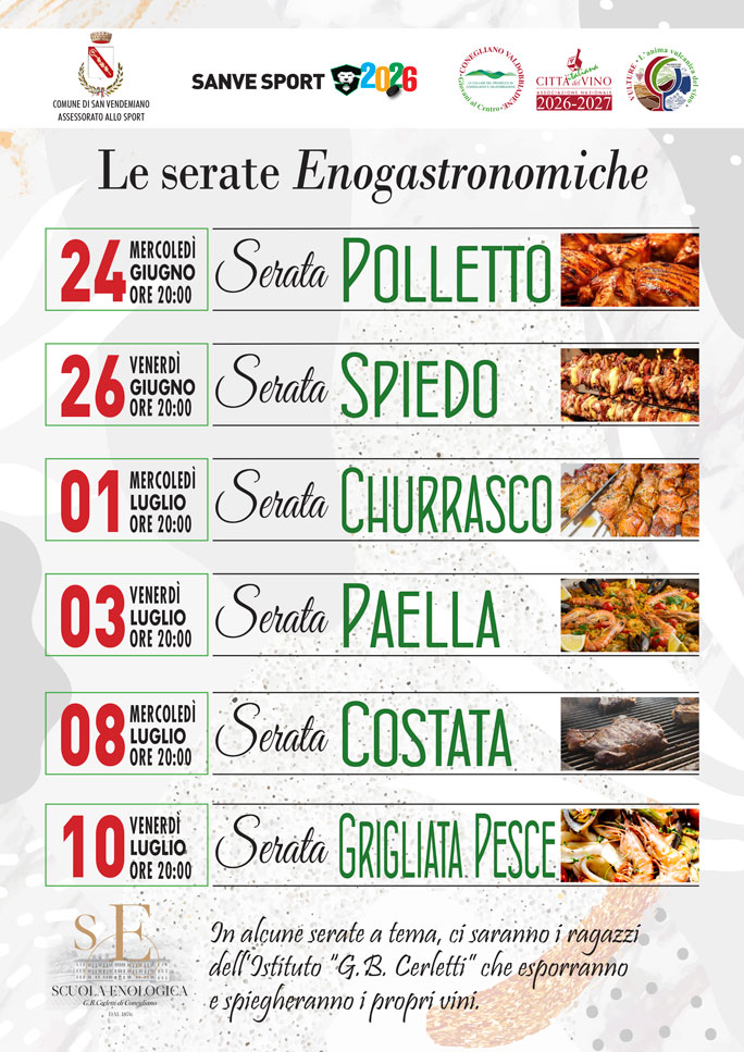 san vendemiano estate serate enogastronomiche