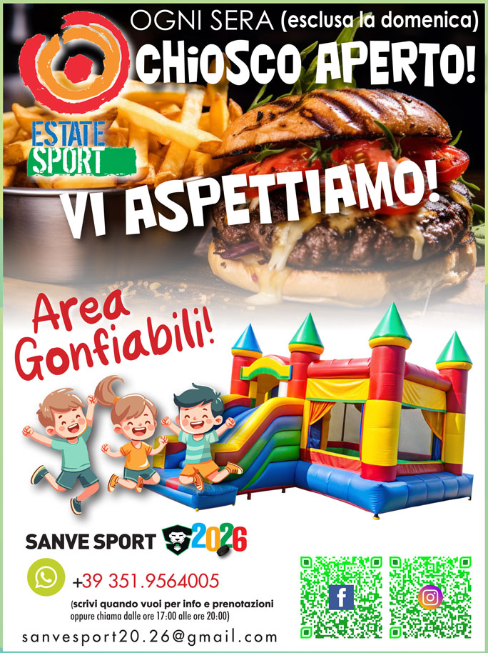 san vendemiano estate sport eventi giochi gonfiabili e chiosco