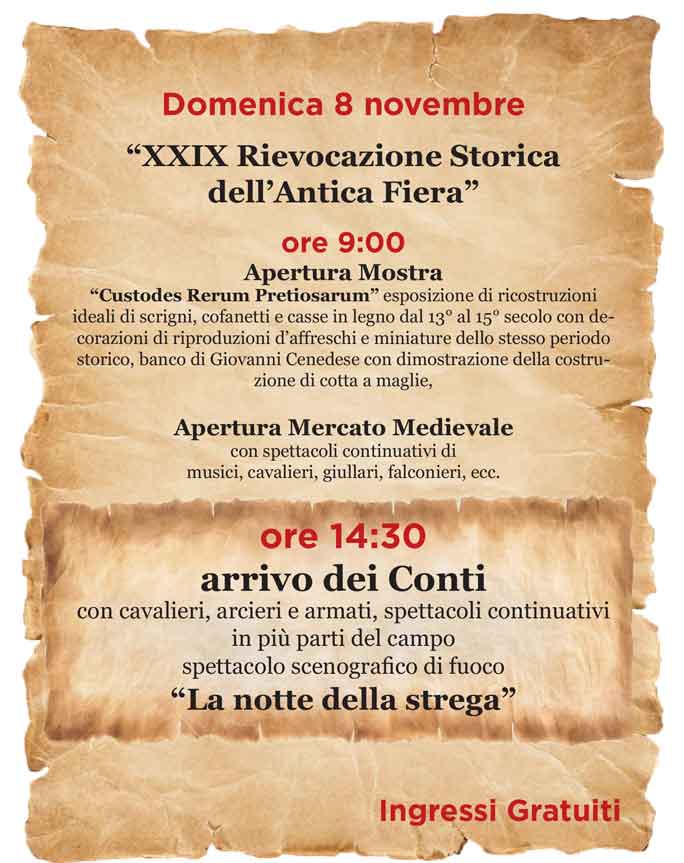 SANTA LUCIA DI PIAVE ANTICA FIERA RIEVOCAZIONE STORICA novembre 8