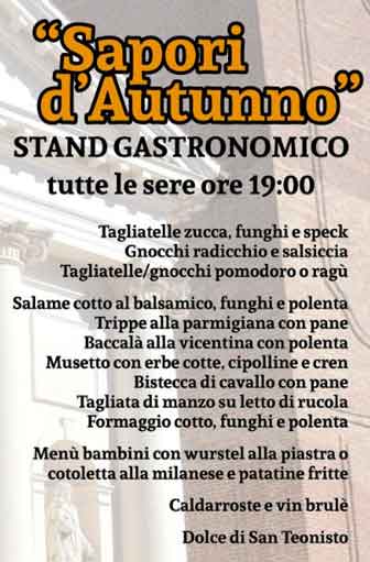TREVIGNANO FESTA DI SAN TEONISTO stand gastronomico