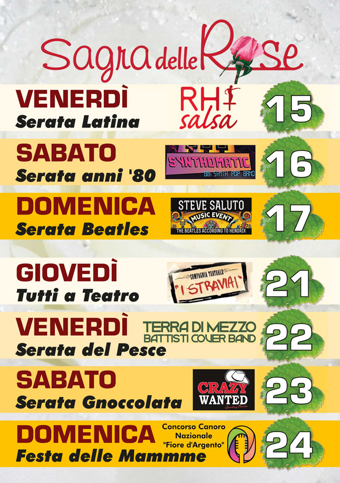 TREVISO MONIGO SAGRA DELLE ROSE EVENTI