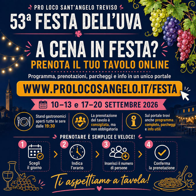 TREVISO SANT'ANGELO FESTA DELL'UVA prenotazioni