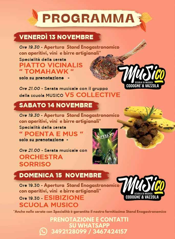 VAZZOLA VISNà FESTA D'AUTUNNO novembre 13 14 15