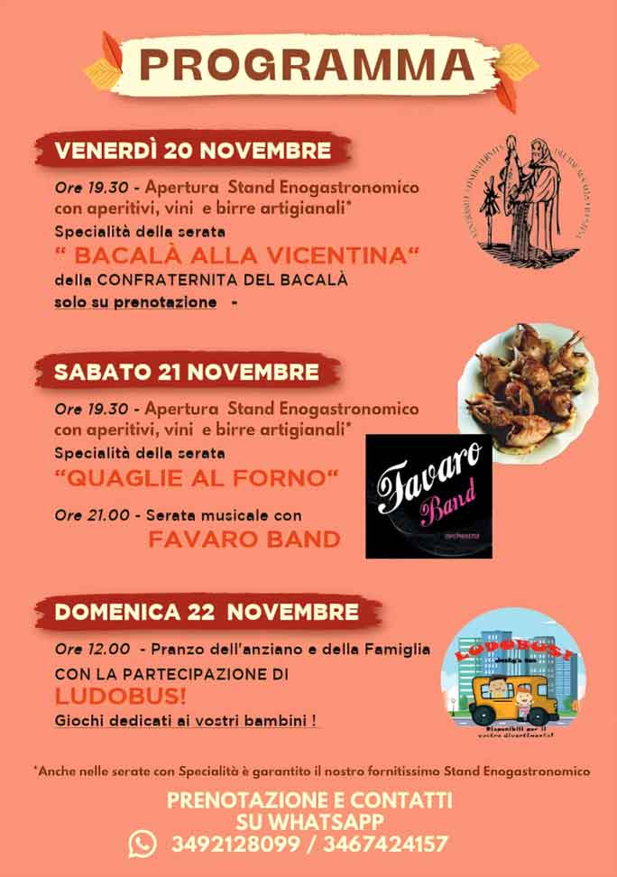 VAZZOLA VISNà FESTA D'AUTUNNO novembre 20 21 22