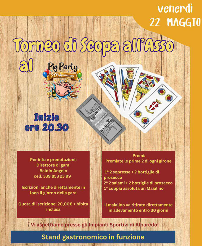 VEDELAGO ALBAREDO TORNEO DI SCOPA ALL'ASSO