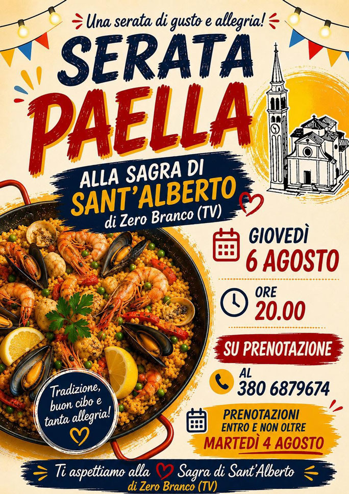 ZERO BRANCO SANT'ALBERTO SAGRA PAESANA serata paella