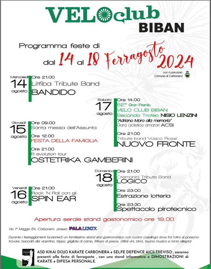2024 CARBONERA BIBAN FESTE DI FERRAGOSTO