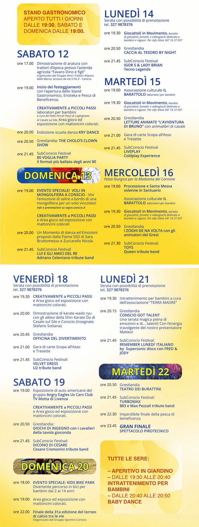 casale sul sile conscio sagra dei peri programma