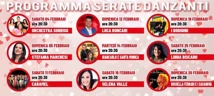 2023 cessalto santa maria di campagna festa di san valentino programma serate danzanti