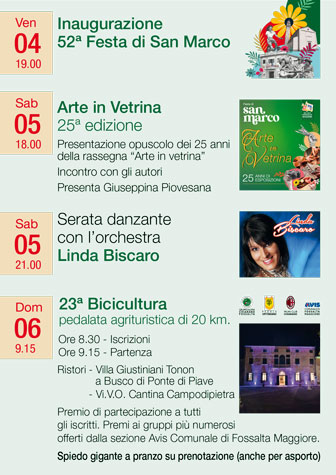 2025 CHIARANO FOSSALTA MAGGIORE FESTA DI SAN MARCO 4 aprile