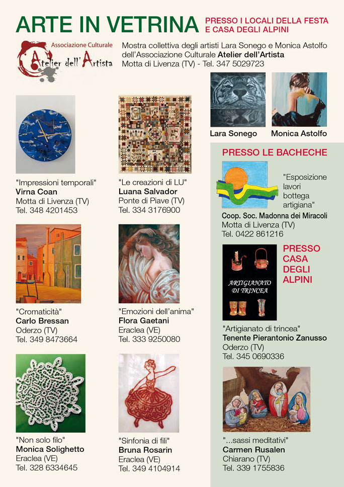 2025 CHIARANO FOSSALTA MAGGIORE FESTA DI SAN MARCO arte in vetrina