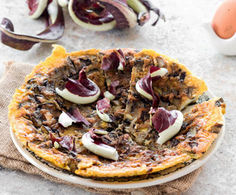 frittata con radicchio rosso di treviso
