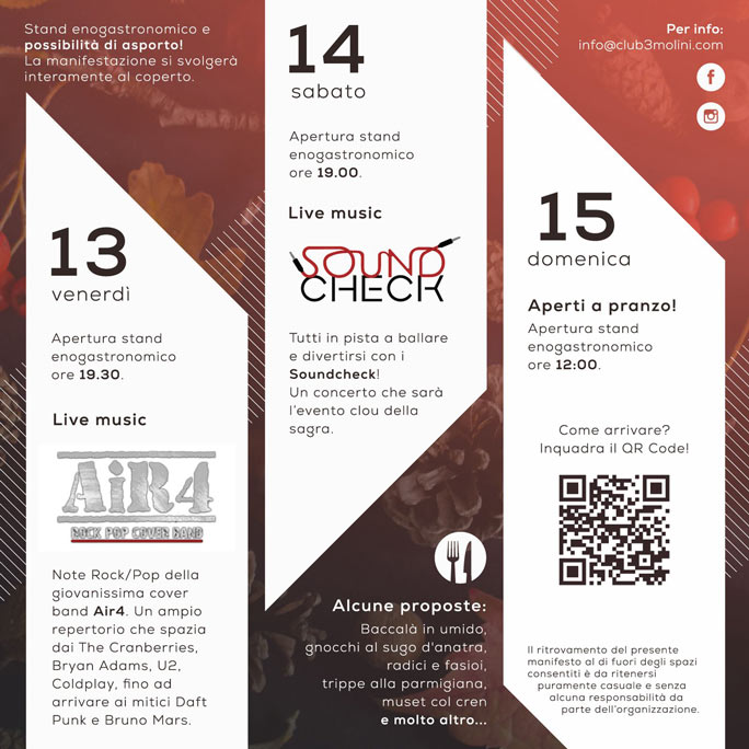 2023 Gaiarine Campomolino Sagra d'Autunno programma