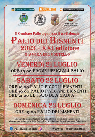 2023 giavera del montello palio dei bisnenti PROGRAMMA