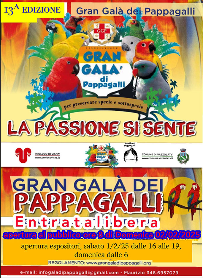 2025 GRAN GALA' DEI PAPPAGALLI