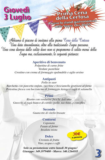 cena della certosa a bavaria di nervesa della battaglia