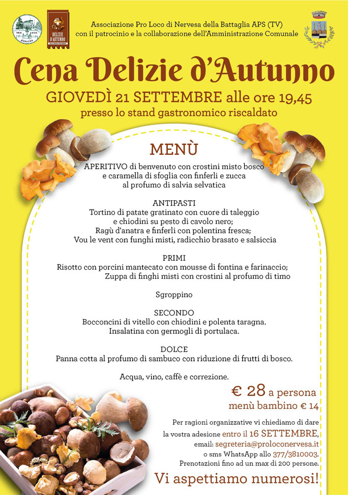 2023 nervesa della battaglia cena delizie d'autunno