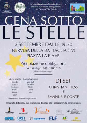 2023 nervesa della battaglia cena sotto le stelle