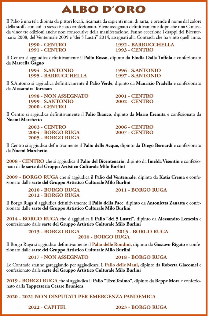 ponzano veneto paderno palio dei mezzadri albo d'oro