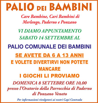 2024 ponzano veneto Palio Comunale dei Bambini