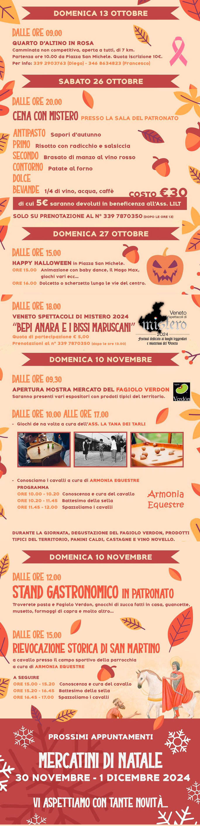 2024 quarto d'altino feste d'autunno programma