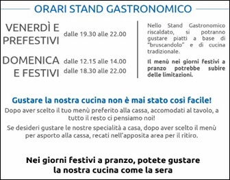 RESANA SAN MARCO FESTA DEL BRUSCANDOLO orari stand gastronomico