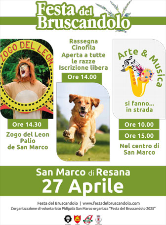 2023 RESANA SAN MARCO FESTA DEL BRUSCANDOLO zogo del leon de san marco e rassegna cinofila