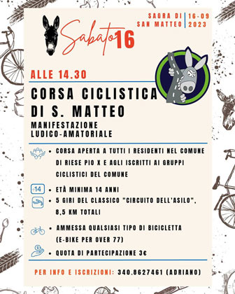 2023 riese pio x corsa ciclistica di san matteo