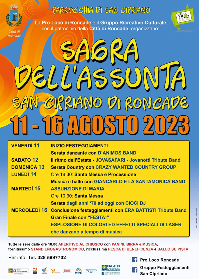 2023 RONCADE SAN CIPRIANO SAGRA DELL'ASSUNTA