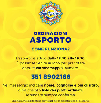 2024 SAN BIAGIO DI CALLALTA ROVARE' FESTEGGIAMENTI DI SAN LORENZO ordinazioni menù asporto