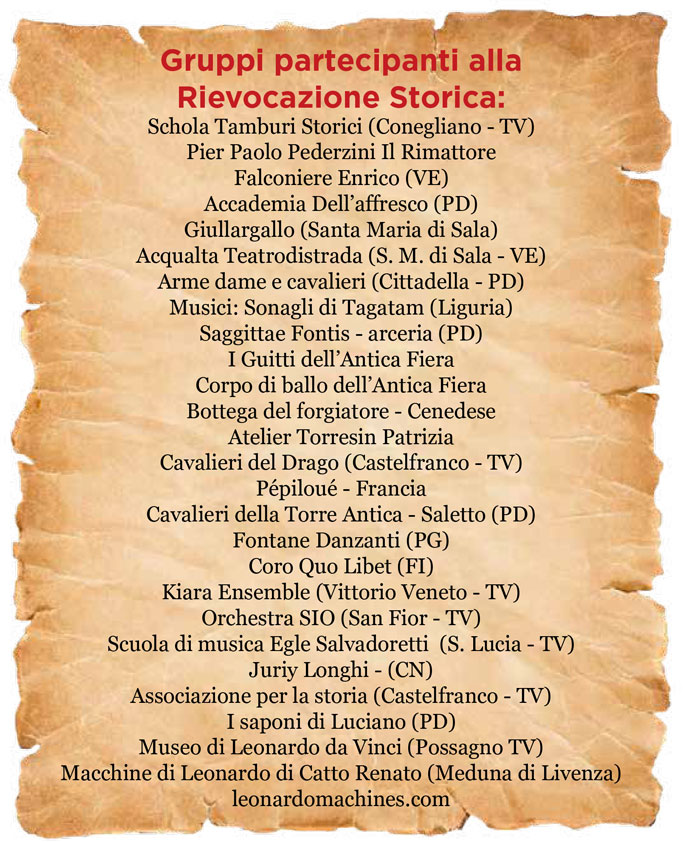2024 SANTA LUCIA DI PIAVE ANTICA FIERA RIEVOCAZIONE STORICA gruppi partecipanti 