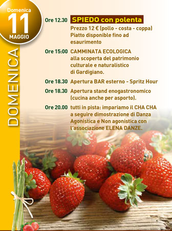 SCORZE' GARDIGIANO FESTA DELL'ASPARAGO E DELLA FRAGOLA 11 maggio 