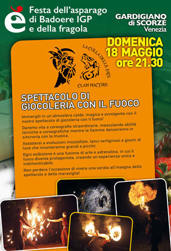 SCORZE' GARDIGIANO spettacolo di giocoleria con il fuoco