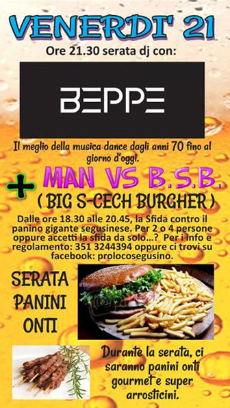 2024 SEGUSINO SUMMER FEST FESTA D'ESTATE venerdi 21 giugno