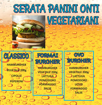 SEGUSINO SUMMER FEST FESTA D'ESTATE PANINI ONTI VEGETARIANI