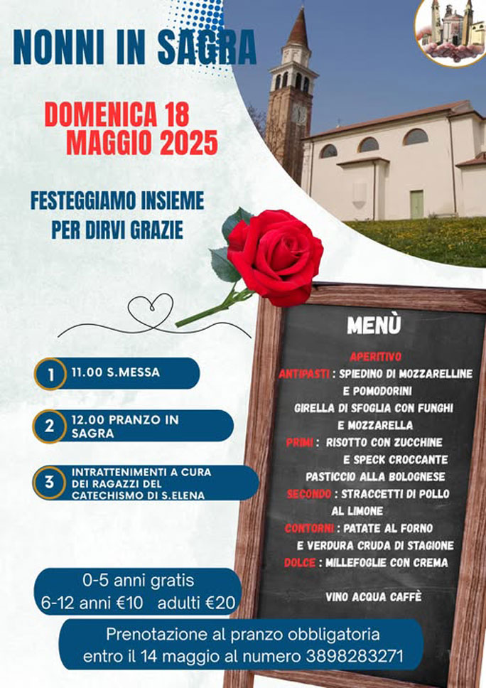 SILEA SANT'ELENA SAGRA DELLE ROSE nonni in sagra