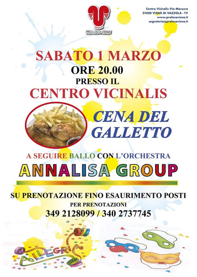 2025 VAZZOLA VISNA' CENA DEL GALLETTO ALLA BRACE