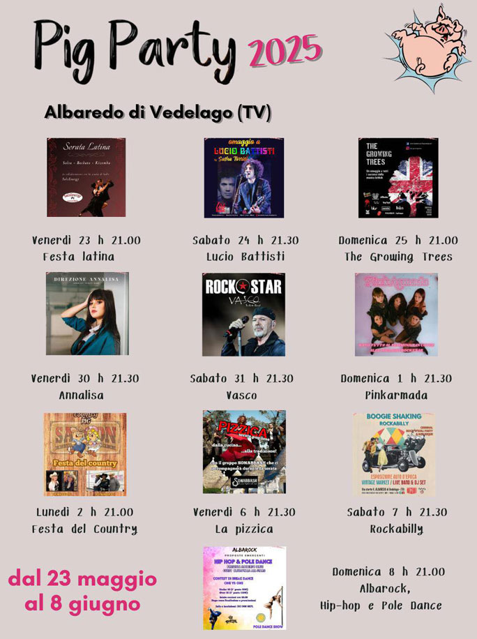 2025 VEDELAGO ALBAREDO PIG PARTY  eventi