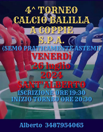TORNEO CALCIO BALILLA